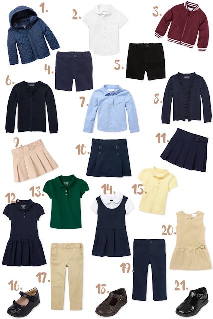 Mix And Match Uniform Ideas For Preschool Girls - Ecomomical Pre K Uniform Ideas, Preschool Uniform, Uniforms For School, Back To School Decorations, School Uniform Ideas, Back To School Uniform, Bulletin Boards Ideas, School Guide, Back To School Checklist