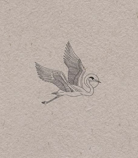 Crane Tatoos, Asian Crane Tattoo, Egret Tattoo Design, Crane Outline Tattoo, Crane Tattoo Simple, Bird And Sun Tattoo, Feminine Bird Tattoos, Fine Line Crane Tattoo, Herron Tattoo