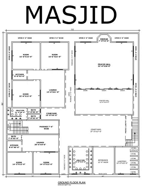 Masjid Layout Plan CAD Design AutoCAD DWG File Download - Cadbull Masjid Layout Plan, Autocad Layout, Electrical Cad, Mosque Design, Cad Designer, Layout Plan, Types Of Architecture, Modern Church, Building Layout