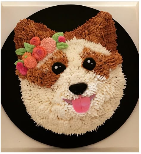 Corgi cake Corgi Cupcakes Birthday, Corgi Cake Ideas, Corgi Cupcakes, Corgi Birthday Cake, Corgi Birthday Party Theme, Corgi Birthday Party, Corgi Cake, Corgi Party, Cardigan Welsh Corgi Puppies