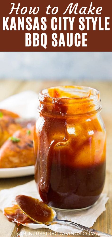 Kansas City Bbq Sauce Recipe, Kansas City Bbq Sauce, The Best Pulled Pork, Best Pulled Pork, Kansas City Bbq, Bbq Sauce Homemade Easy, Homemade Bbq Sauce Recipe, Sweet Bbq Sauce, Homemade Bbq Sauce