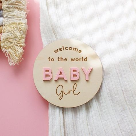 Newborn Quotes, Welcome To The World Baby, New Baby Announcement, Its A Girl Announcement, Sweet Photo, New Baby Announcements, Baby Frame, Acrylic Letters