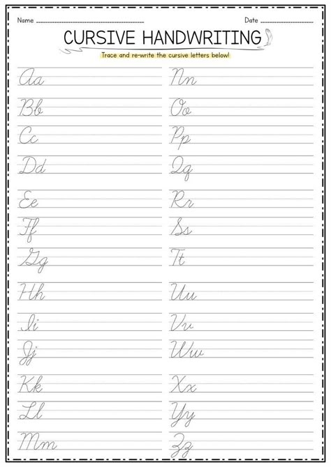 Cursive Handwriting Printables Free, Tracing Cursive Alphabet Letters, Alphabet Cursive Printable, Cursive Alphabet Practice Sheet, Cursive Tracing Worksheets, Cursive Alphabet Printable Letters, Free Printable Cursive Worksheets, Free Cursive Writing Practice Sheets, Cursive Handwriting Practice Worksheets Alphabet