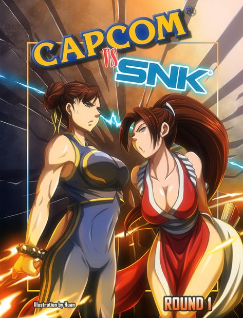 ArtStation - Capcom vs SNK, Huan Lim Duo Art, Capcom Vs Snk, Capcom Vs, Snk King Of Fighters, Street Fighters, Chun Li Street Fighter, Street Fighter Characters, Street Fighter Art, Strong Female Characters