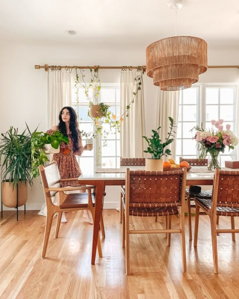 Havenly Dining Room, Boho Dining Room Decor, Natural Dining Room, Neutral Dining Room, Boho Dining Room, Interior Design Dining, Dining Room Inspo, Bohemian Living Rooms, Dining Room Contemporary