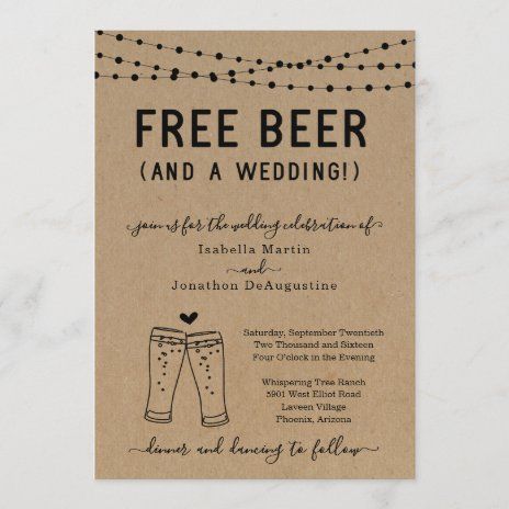 Casual Wedding Invitations, Funny Invitations, Groomsmen Invitation, Wedding Golf, Golf Wedding, Beer Wedding, Funny Wedding Invitations, Couple Wedding Shower, Beer Theme