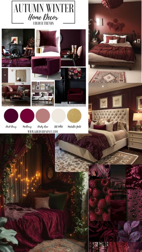 Maroon Bed, Maroon Room, Maroon Bedding, Maroon Bedroom, Home Decor Color, Winter Home Decor, Winter House, Bedroom Aesthetic, Room Aesthetic