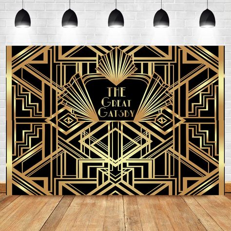 The Great Gatsby Background, Gatsby Backdrop Ideas, Gatsby Background, Great Gatsby Backdrop, Gatsby Backdrop, Great Gasby, Gatsby Christmas, Golden Backdrop, Gatsby Birthday Party