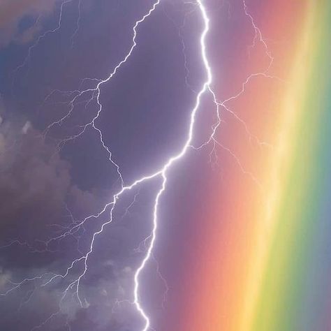 Rainbow And Lightning, Rainbow Lightning, Rainbow Aesthetic, Lightning Strikes, Silly Things, Three Days, No Name, 11 11, My Little Pony