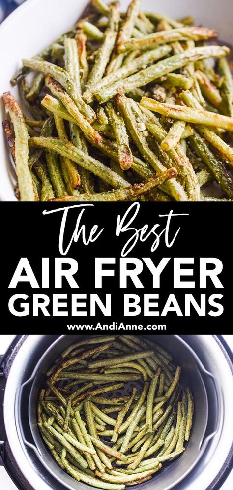 Air Fryer Green Beans, Air Fried Green Beans, Healthy Green Beans, The Best Air Fryer, Air Fried Food, Healthy Air Fryer, Roasted Green Beans, Air Fryer Oven Recipes, Air Fry Recipes