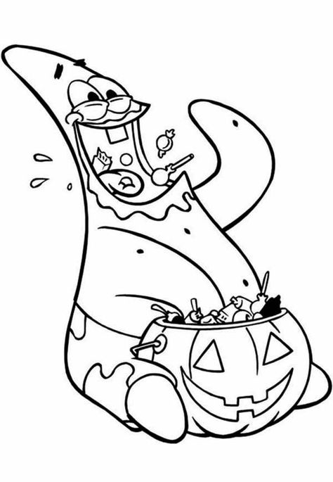 Halloween Coloring Pages Free Printable, Halloween Coloring Pictures, Halloween Coloring Pages Printable, Spongebob Coloring, Cute Halloween Coloring Pages, Free Halloween Coloring Pages, Halloween Coloring Sheets, Pictures To Color, Star Coloring Pages