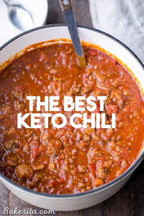 Keto Chili, Paleo Chili, Best Chili, Whole30 Keto, Best Chili Recipe, Boiled Egg Diet Plan, Beef Sausage, Low Carb Soup, Low Carb Diet Recipes