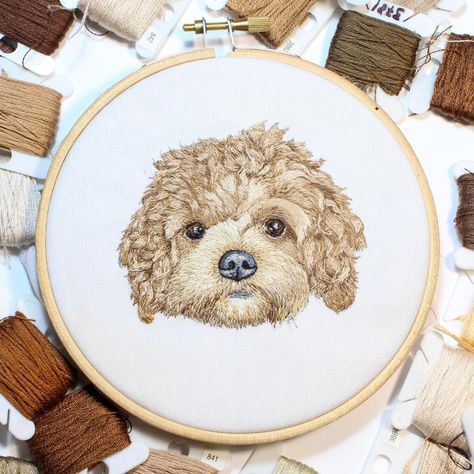 Dog Memorial Embroidery, Pet Portrait Embroidery, Portrait Embroidery Hoop, Pet Embroidery, Portraits Pop Art, Dog Embroidery Designs, Portrait Embroidery, Personalized Pet Gifts, White Birthday