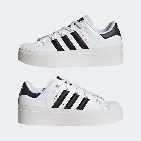 adidas Superstar Bonega Shoes - White | Women's Lifestyle | adidas US Bonega Shoes, Athleisure Chic, Pink Jordans, Superstar Shoes, Sneaker Trends, Adidas Shoes Superstar, Jordan 4s, Superstars Shoes, Closet Room