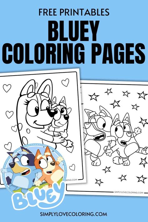 Free Bluey coloring pages are great for educational activities for kids, crafts, road trips, and more. Also, get great ideas on fun ways to turn them into a learning experience Bluey Activities For Preschool, Free Bluey Coloring Pages, Bluey School Activities, Bluey Crafts For Preschool, Bluey Coloring Pages Free Printable, Bluey Activities For Kids, Bluey Crafts For Toddlers, Bluey Coloring Pages Free, Bluey Crafts For Kids