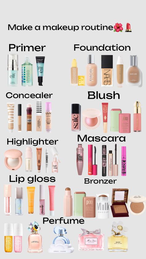 Makeup Preppy, High School Makeup, Preppy Makeup, Makeup Charts, Simple Makeup Tips, Sephora Skin Care, Beauty Makeup Tutorial, Makeup Help, Makeup To Buy