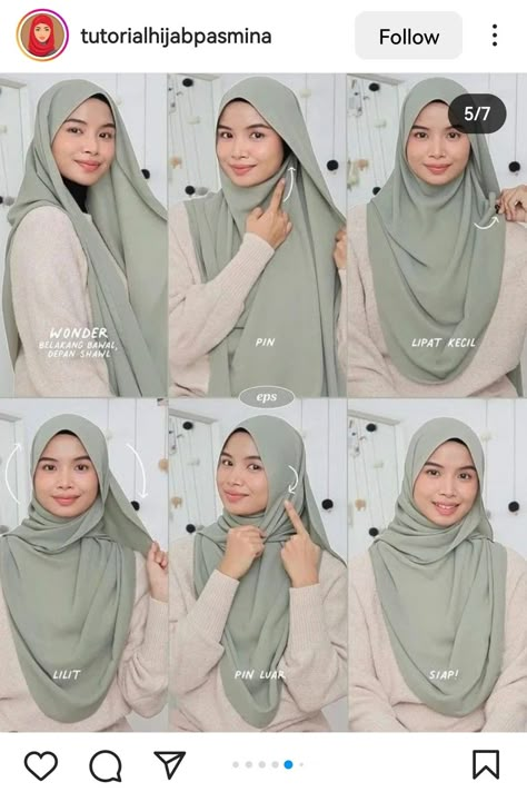 Tutorial Tudung Shawl, Shawl Tutorial Hijab, Styling Hijab, Tutorial Tudung, Tudung Shawl, Tutorial Hijab Pashmina, Simple Hijab Tutorial, Muslimah Outfit, Simple Hijab