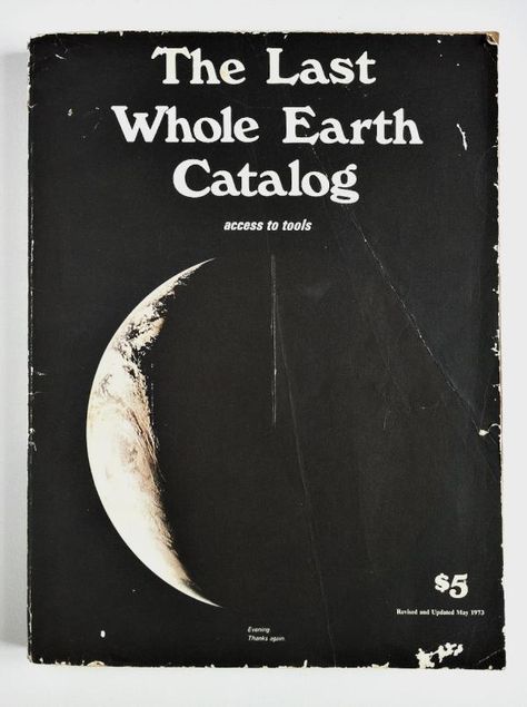 The Last Whole Earth Catalog - Fonts In Use Graphic Design Posters Illustration, Importance Of Music, Woody Allen Movies, Booker Prize, Minimal Font, Earth Book, Modern Drawing, Tower Records, Custom Type