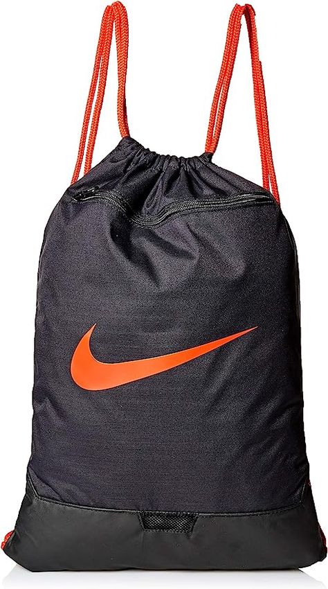 Nike Nike Brasilia Gym Sack - 9.0, Black/Black/Habanero Red, Misc Nike Gym Bag, Nike Duffle Bag, Beard Care Kit, Fishing Gloves, Gym Sack, Small Drawstring Bag, Gym Backpack, Nike Slides, Nike Bags