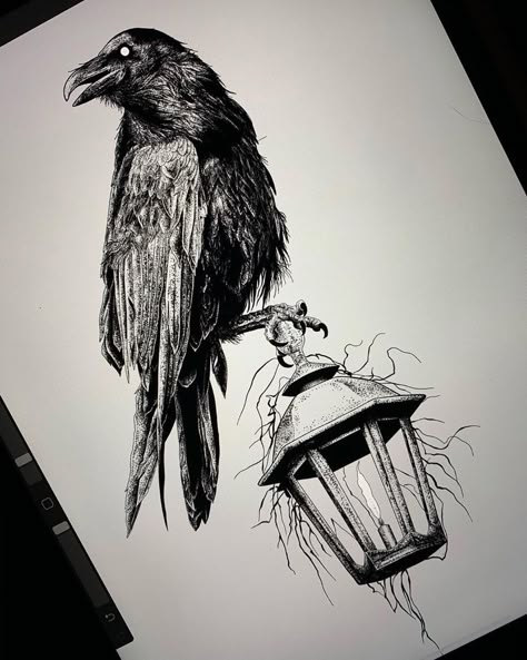 210+ Coolest Crow Tattoos Ideas With Meanings (2022) - TattoosBoyGirl Villian Era Tattoos, Crow Tattoo Design Ravens, Crow Art Dark, Dark Raven Tattoo, Crow Tattoo Meaning, Crow Tattoo For Men, Raven Tattoo Feminine, Raven Tattoo Design, Raven Tattoo Ideas