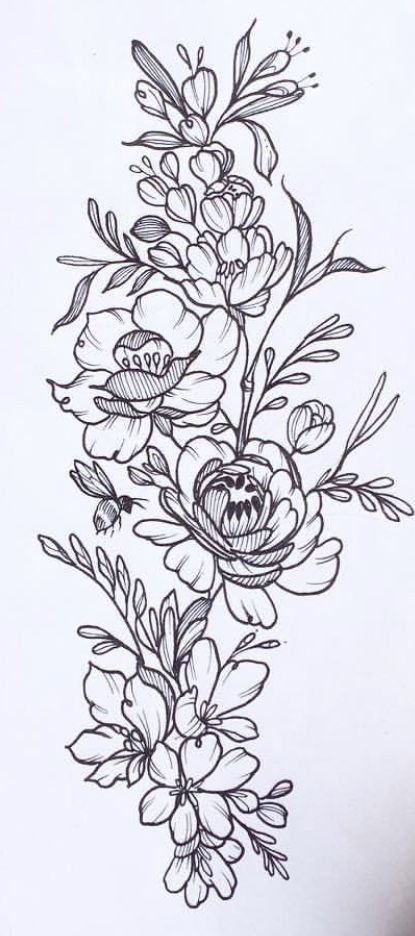 Flower Arm Sleeve Tattoo Stencil, Floral Sleeve Stencil, Unique Half Sleeve Tattoos For Women Stencil, Flower Outline Tattoo Sleeve, Wild Flower Tattoo Stencil, Fill In Tattoo Ideas Sleeve Backgrounds Women, Tattoo Filler Ideas Sleeve Backgrounds Flower, Flower Arrangement Tattoo, Unique Half Sleeve Tattoos For Women Lower Arm