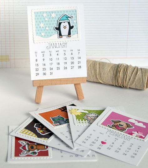 How To Make A Calendar, Handmade Desk Calendar, Craft Calendar, Handmade Calendar, Paper Calendar, Creative Calendar, 달력 디자인, Calendar Craft, 2017 Calendar