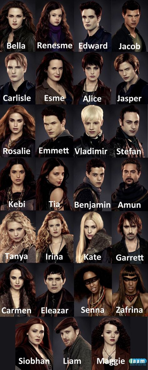 Twilight character chart Vampire Names, Twilight Facts, Twilight Saga Quotes, Twilight Saga Books, Vampire Twilight, Twilight Quotes, Which Character Are You, Twilight Saga Series, Twilight Funny