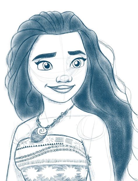 ArtStation - Disney Princess Sketches, Nikki Larson Moana Sketches, Moana Drawing, Disney Princess Sketches, Princess Sketches, Disney Character Drawings, Disney Drawing, Disney Drawings Sketches, Cute Disney Drawings, Disney Art Drawings