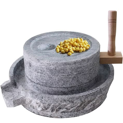 Amazon.com: Gnirue Natural Bluestone Handmade Stone Mill/Grinder (10Wx14L): Kitchen & Dining Indian Kitchen Utensils, Quirky Kitchen Decor, Food Tool, Vintage Kitchen Utensils, Flour Mill, Natural Granite, Stone Kitchen, Indian Kitchen, Food Storage Boxes