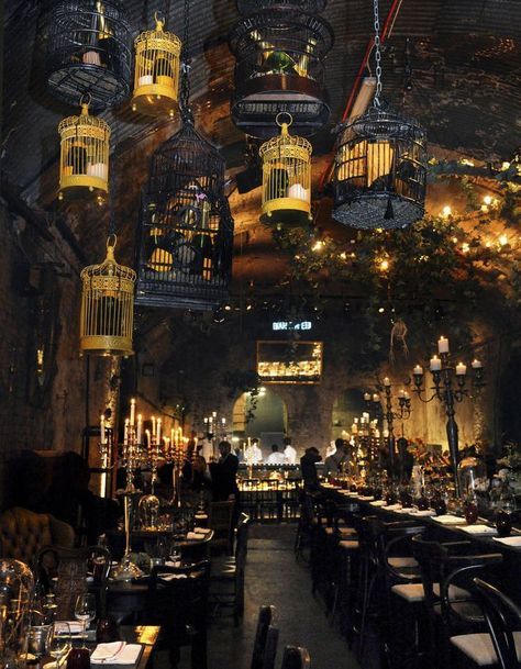 Pret a Diner. The Minotaur, Old Vic Tunnels, London 2011 London Decor, Decoration Restaurant, Birdcages, Bar Interior, London Calling, Restaurant Interior Design, Restaurant Interior, Bar Ideas, Cafe Design