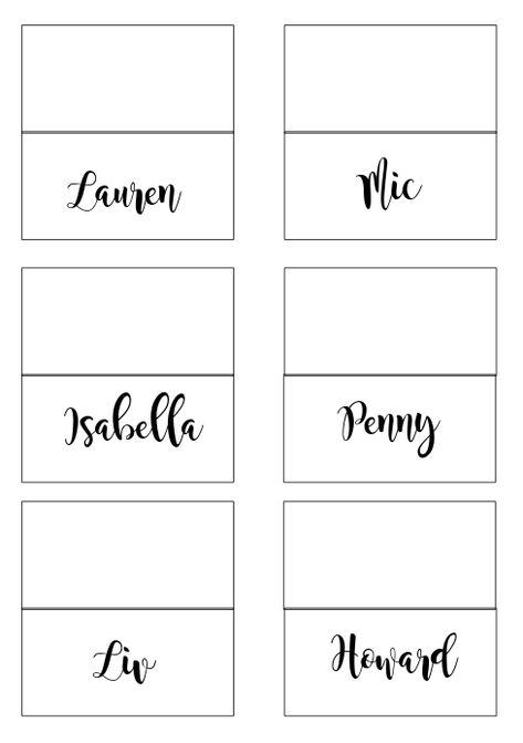 Printable Place Cards Templates, Free Place Card Template, Place Cards Template, Diy Place Cards, Printable Place Cards, Christmas Place Cards, Boda Diy, Table Name Cards, Cards Simple