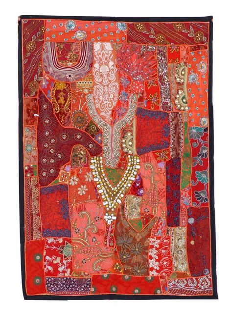 Bohemian Hanging Decor, Asian Tapestry, African Tapestry, Quilted Tapestry, Old India, Hippie Tapestries, Beaded Tapestry, Handmade Tapestry, Indian Patchwork