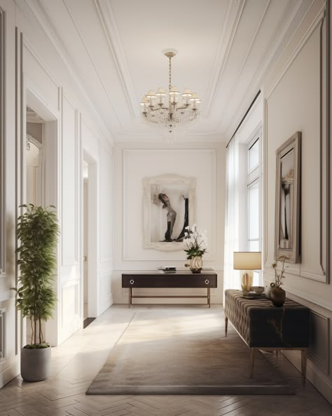 Parisian Interior Design, Aesthetic Interior Design, Parisian Interior, Entrance Way, Italian Interior Design, Italian Interior, London Flat, Interior Renovation, Simply Chic