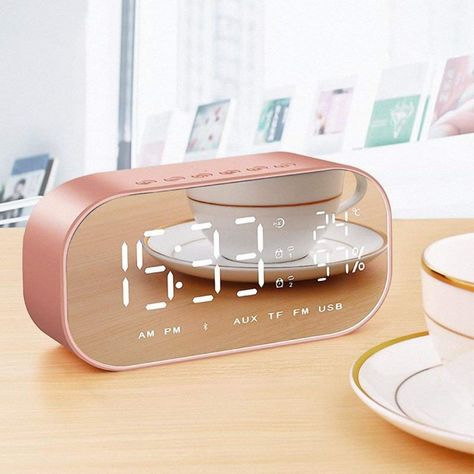 Rose Gold Bedroom Decor, Room Decor Bedroom Rose Gold, Rose Gold Room Decor, Rose Gold Rooms, Rose Gold Bedroom, Gold Room Decor, Gold Bedroom Decor, Led Alarm Clock, Mirror Display