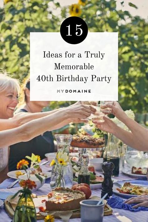 40th Birthday Ideas For Couples, 40th Bday Celebration Ideas, 40ty Birthday Ideas, 40tj Birthday Party Ideas, Food For A 40th Birthday Party, Special 40th Birthday Ideas, Almost 40 Birthday Party Ideas, Celebrate 40th Birthday, 40 Birthday Celebration Ideas