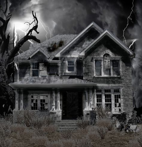 Real Haunted Houses, Creepy Houses, Ghost House, Real Ghosts, Ghost Photos, Hobbit House, Picsart Background, Haunted Houses, Haunted Places