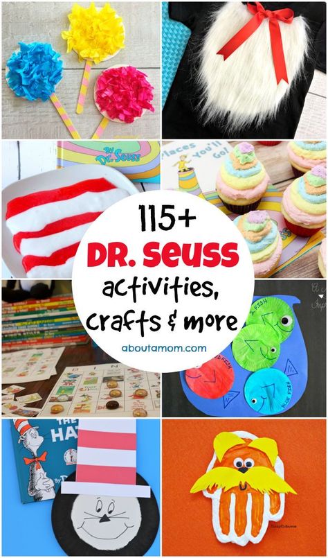 Lorax Craft, Dr. Seuss Crafts, Dr Seuss Preschool Activities, Preschool Dr Seuss, Dr Suess Day, Dr Suess Week, Dr Seuss Preschool, Dr Seuss Activities, Dr Seuss Crafts