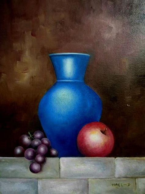 Oil paint my work Still Life 3 Objects, Still Life Drawing Acrylic, Object Drawing Painting, Still Painting Ideas, Still Life Easy Painting, Oil Pastel Object Drawing, Still Life Drawing Oil Pastels, Still Life Oil Painting Fine Art, Still Lives Drawing