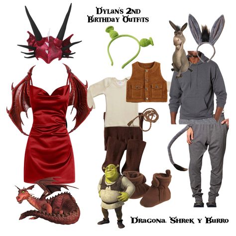 Shrek Aesthetic Costume, The Good Place Halloween Costume, Gingerbread From Shrek Costume, Dragon And Donkey Halloween Costume, Shrek Party Costume Dragon, Shrek Rave Outfit Dragon, Shrek Themed Outfit Ideas, Diy Shrek Costume Women, Shrek Character Costumes Women