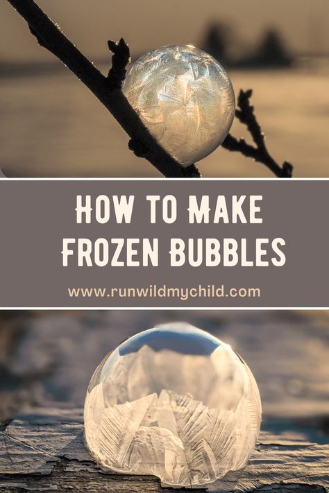 Diy Winter Games For Kids, Frozen Bubbles Recipe, Frozen Bubbles Photography, Ice Bubbles Winter Frozen, Frozen Bubbles How To Make, Bubble Experiment, Freezing Bubbles, Frozen Bubble, Vetenskapliga Experiment