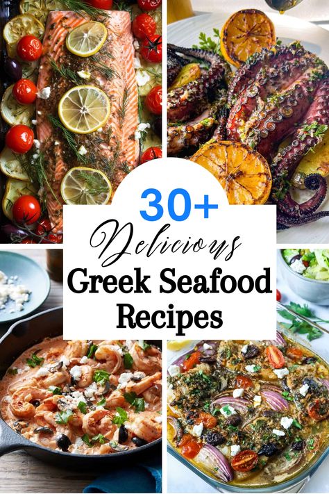 Greek Seafood Dishes, Greek Seafood Recipes, Greek Fish Recipes, Greek Fish Recipe, West Coast Kitchen, Shrimp Saganaki, Greek Seafood, Greek Fish, Mixed Seafood Recipe