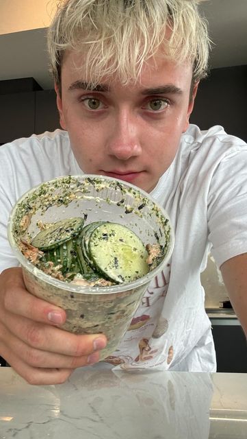 Logan🪵 on Instagram: "New cucumber recipe alert🚨" Logan Cucumber Recipes, Lunch Stuff, Cucumber Salads, Keto Sides, Cucumber Recipes Salad, Cucumber Recipes, Tiktok Recipes, Breakfast Snacks, Clean Eats