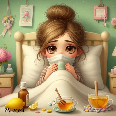 Been sick all week :( Not Fun #sick #yuk #honeyandlemon #fluandcold Feeling Sick Humor, Feeling Sick Illustration, I Am Sick Pictures, Cute Pouty Face, Sick Gif, Sick Quotes, Sick Girl, Care Bear Party, Not Feeling Well