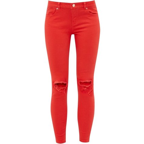 Ted Baker Swansa Ripped Skinny Jeans ($115) ❤ liked on Polyvore featuring jeans, women jeans, destructed skinny jeans, destroyed jeans, red skinny jeans, zipper jeans and destructed jeans Red Ripped Jeans, Musical Outfits, Diy Ripped Jeans, Monster High Fashion, Ripped Jeans Women, Jeans Sale, Valentines Day Outfits, Jeans Destroyed, Zipper Jeans