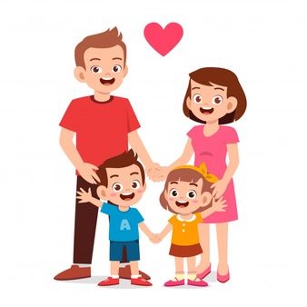 Family Picture Cartoon, Happy Family Pictures, Kids Cartoon Characters, Family Vector, Happy Birthday Printable, Baby Art Projects, Family Cartoon, Kid Boy, Kids Clipart