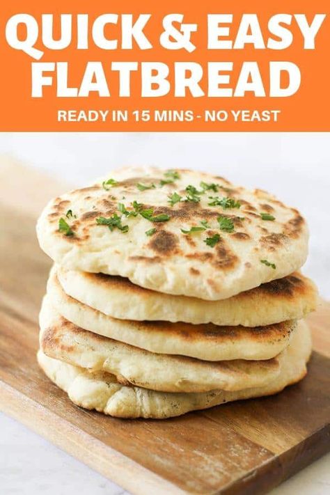 Yogurt Flatbreads With Flavored Butter, Garlic Butter Flatbread, Garlic Flatbread In Air Fryer, Garlic And Butter Flatbread Recipe, Yogurt Flatbread Recipe, Yoghurt Flatbread, Quick Flatbread, Yogurt Flatbread, Easy Flatbread Recipes