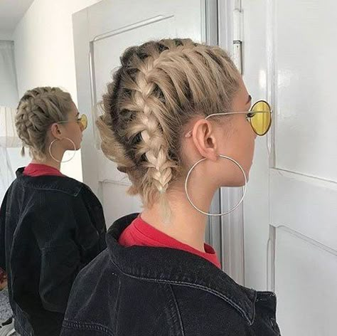 Undercut Braid, French Braid Short Hair, Rasta Hair, Two French Braids, Short Hair Braids, Hairstyle Braided, Braids Easy, Braided Hairdo, Fishtail Braids