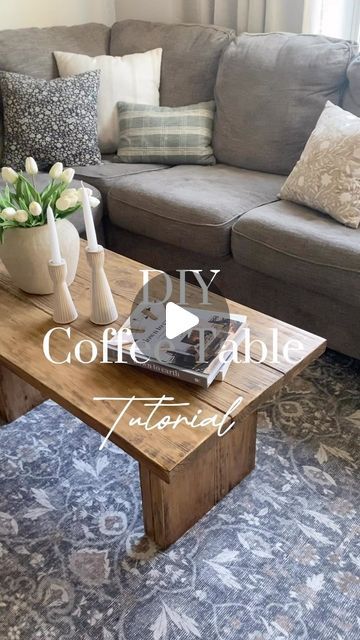 Natalie Sander on Instagram: "DIY Coffee Table   This was such a fun project and saved me so much money making my own table. This is also very DIY beginner friendly costing around $45!   What I used:   * 2x8x8 yellow pine wood - I had @loweshomeimprovement cut the wood for me in the store. I got 3 pieces that are 40 inches for the top and 8 pieces that are 16 inches for the legs  * wood glue  * sanding pads  * angled brackets to connect the legs to the table  * wire brush attached for a drill - to distress the wood  * 1st coat - Minwax color wash - white wash  * 2nd & 3rd coat - Minwax Early American  * top coat - Varathane polyurethane, water based - crystal clear satin   Would you try this??   Follow @sanderhomeinteriors for more DIY and home inspiration.  . . . . . #diy #diytutorial #di Minwax Color Wash, Minwax Early American, Diy Coffee Table Plans, Minwax Colors, Distressed Coffee Table, Coffee Table Plans, Diy Beginner, Diy Coffee Table, Table Diy