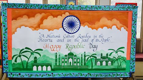 Educational Board Decoration, Indian Independence Day Board Decoration Ideas, Flag Day Ideas, Independence Day Notice Board Decoration, Uae Flag Day Ideas, Independence Day Board Decoration School, Republic Day Craft Ideas, Uae Flag Day, Kids Crafts Easy