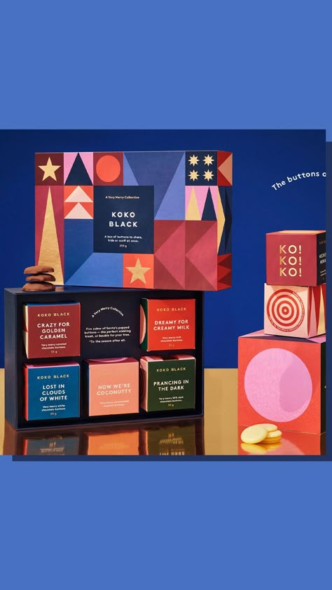 Follow us at Instagram @printpowersweden // The agency @studio_round created a new packaging design for the Australian chocolate brand Black Koko. Christmas Chocolate Packaging Design, Australian Chocolate, Koko Black, Chocolate Branding, Chocolate Box Packaging, Cake Branding, Chocolate Packaging Design, Jar Packaging, Cookie Boxes